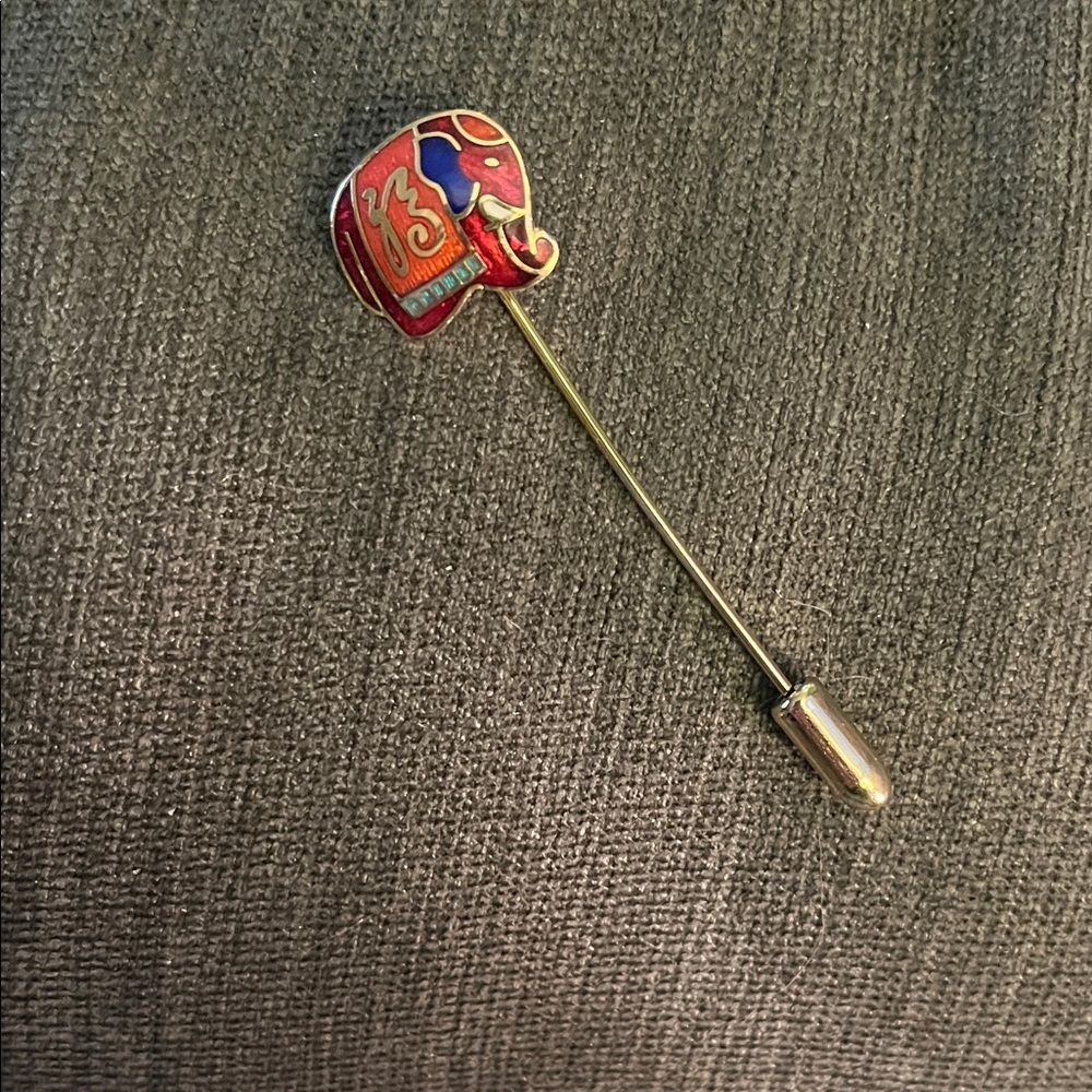 Vintage Colorful Elephant Stick Pin